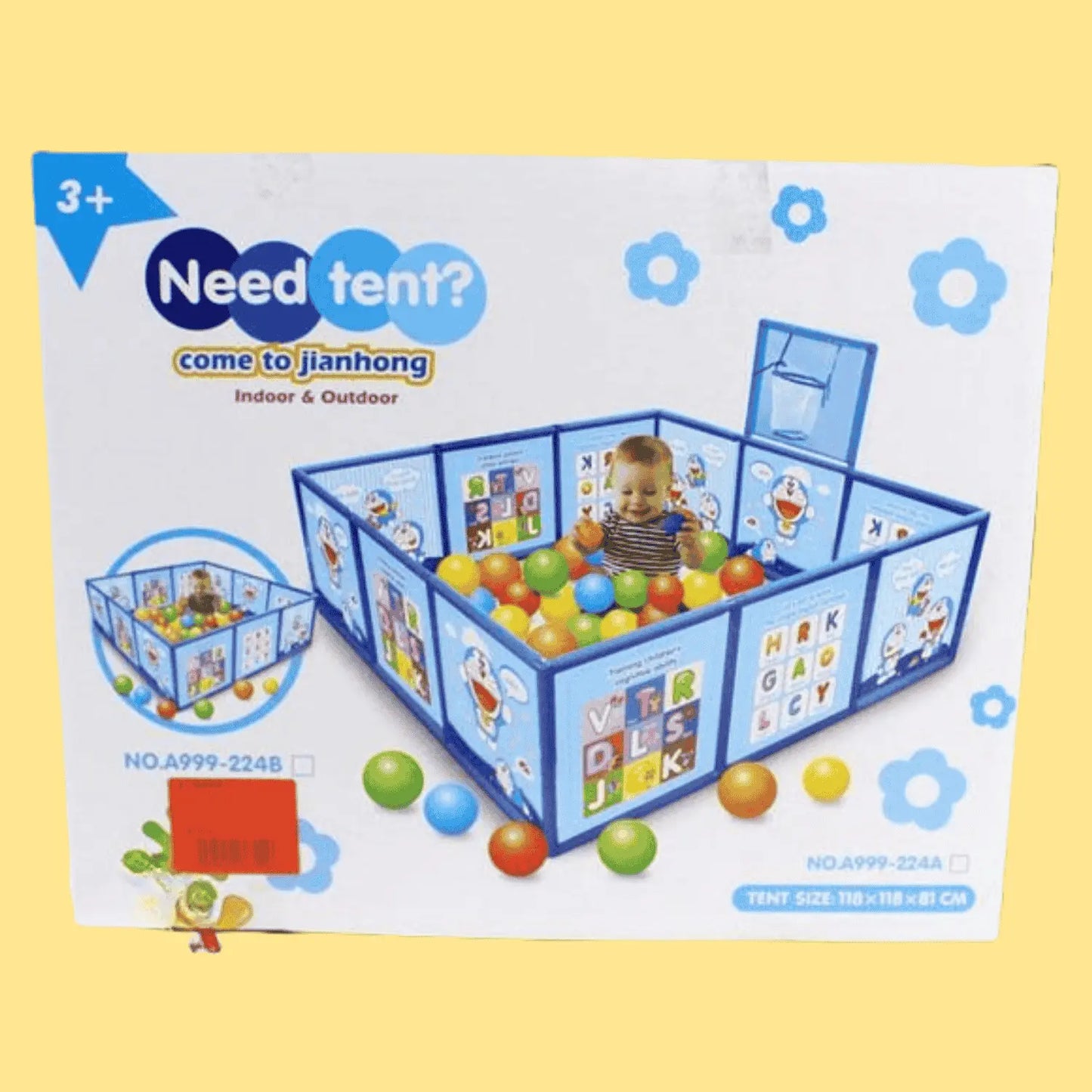 Šator kućica sa lopticama i košem