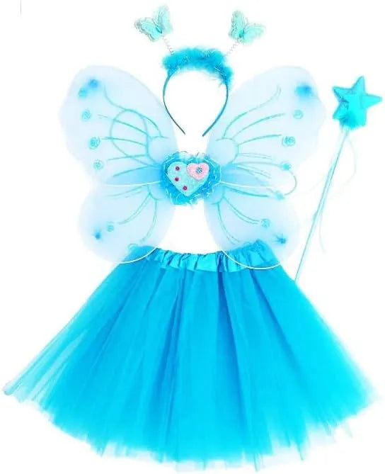 Savrseni kostim vile za devojčice SUKNJICA + KRILA + KRUNA + MAGIČNI ŠTAPIĆ