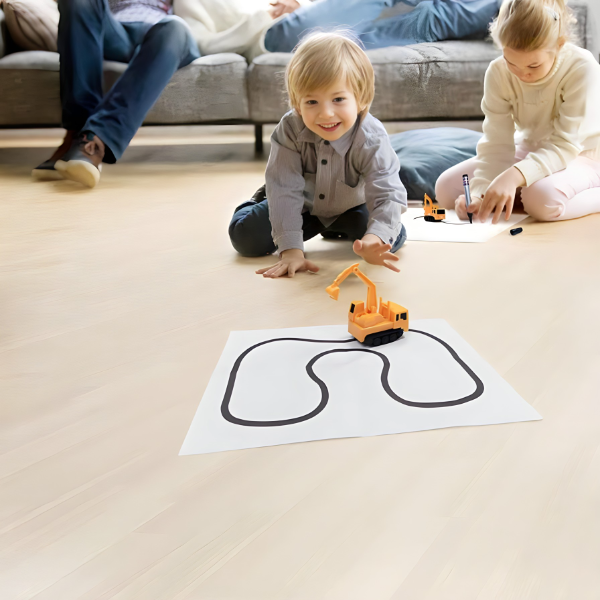 Autić koji prati nacrtanu liniju