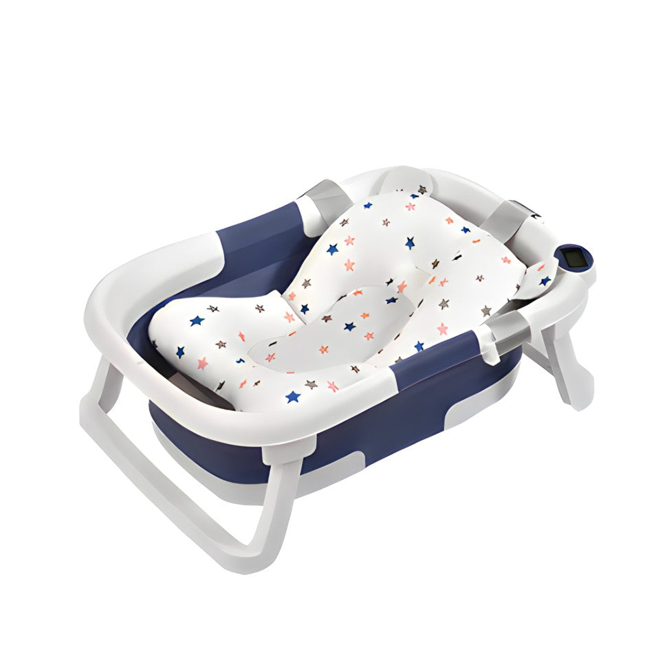 Rasklopiva mini kada za kupanje beba sa jastukom i termometrom