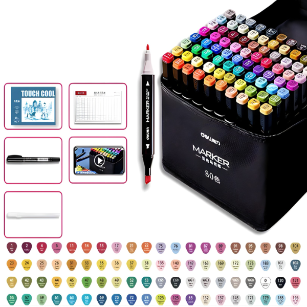 Set od 80 dvostranih markera