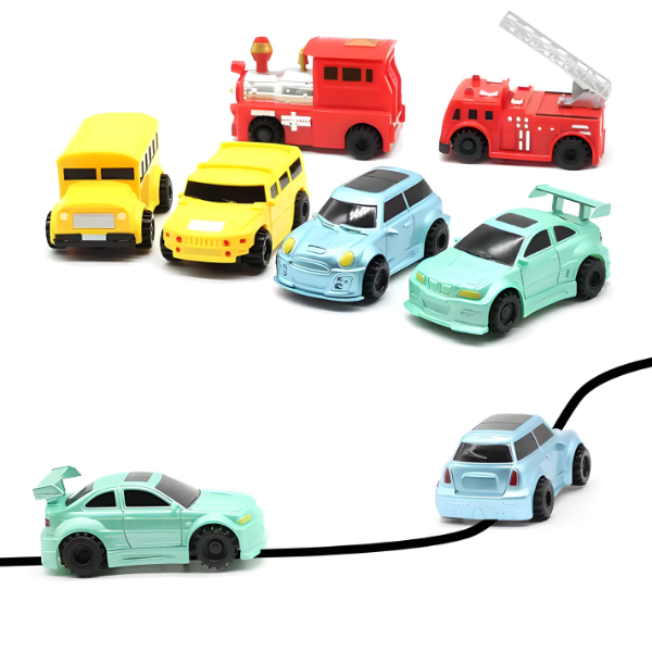 Autić koji prati nacrtanu liniju